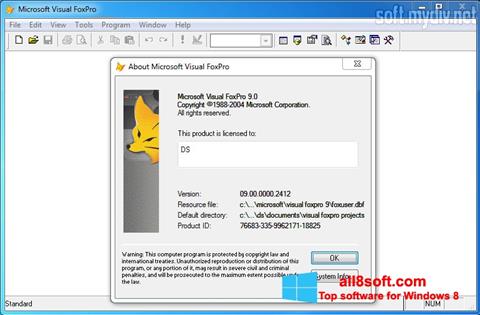 Posnetek zaslona Microsoft Visual FoxPro Windows 8
