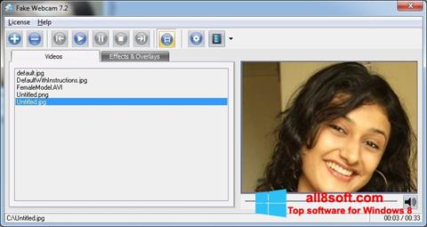 Posnetek zaslona Fake Webcam Windows 8