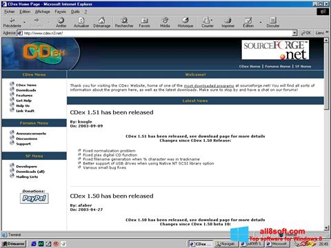 Posnetek zaslona CDex Windows 8