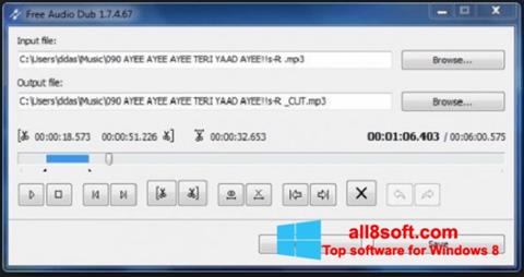 Posnetek zaslona Free Audio Dub Windows 8
