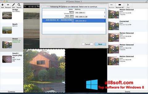 Posnetek zaslona IP Camera Viewer Windows 8