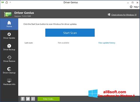 Posnetek zaslona DriverScanner Windows 8