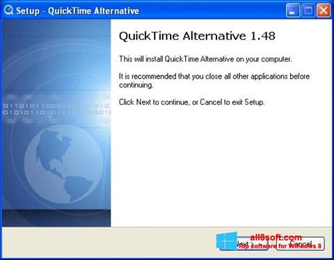Posnetek zaslona QuickTime Alternative Windows 8