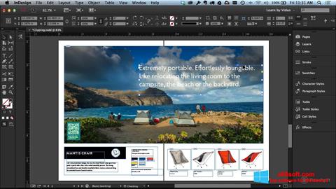 Posnetek zaslona Adobe InDesign Windows 8
