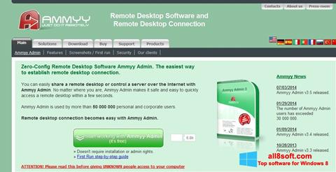 Posnetek zaslona Ammyy Admin Windows 8